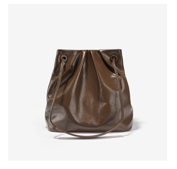 Vintage Oil Wax Leather Shoulder Tote
