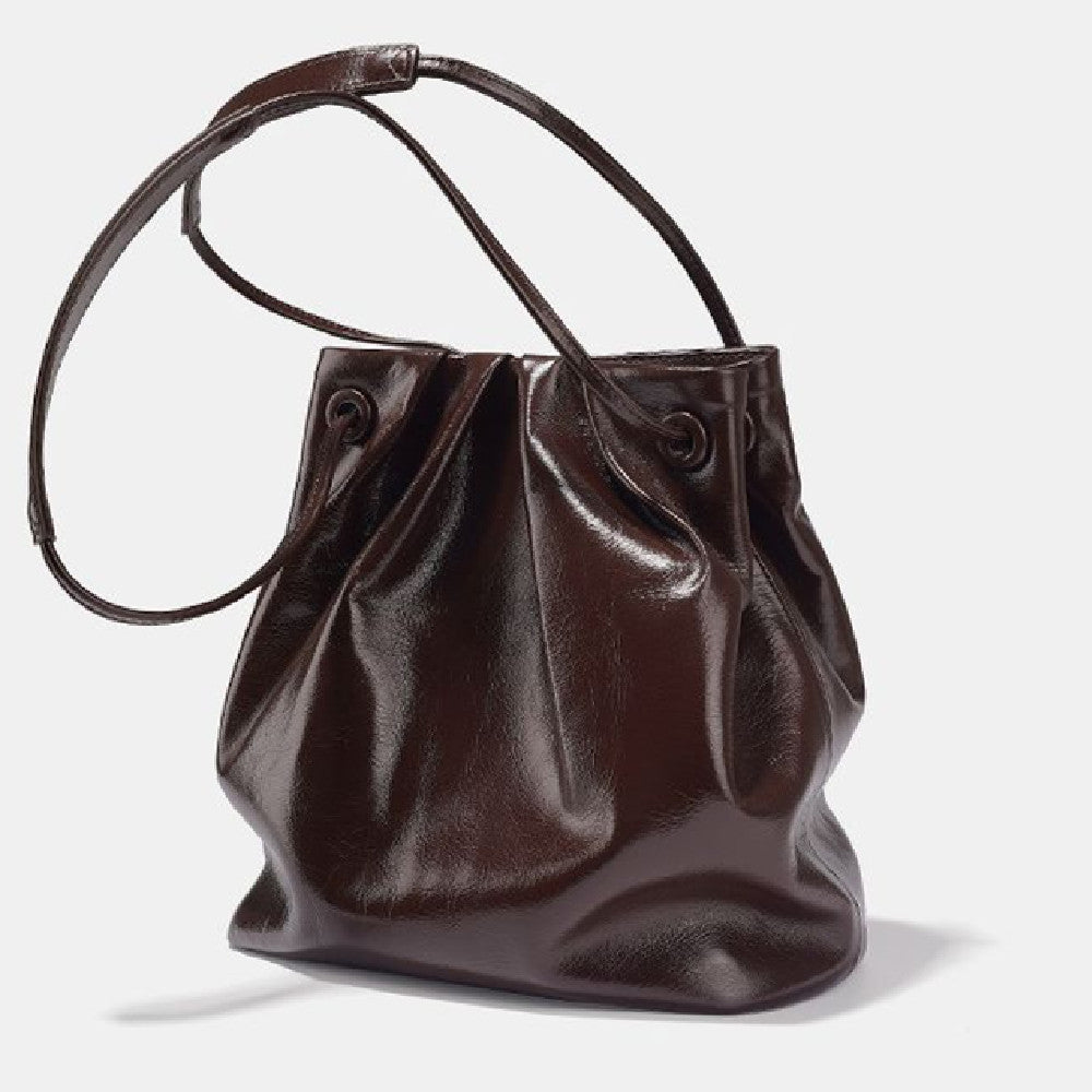 Vintage Oil Wax Leather Shoulder Tote