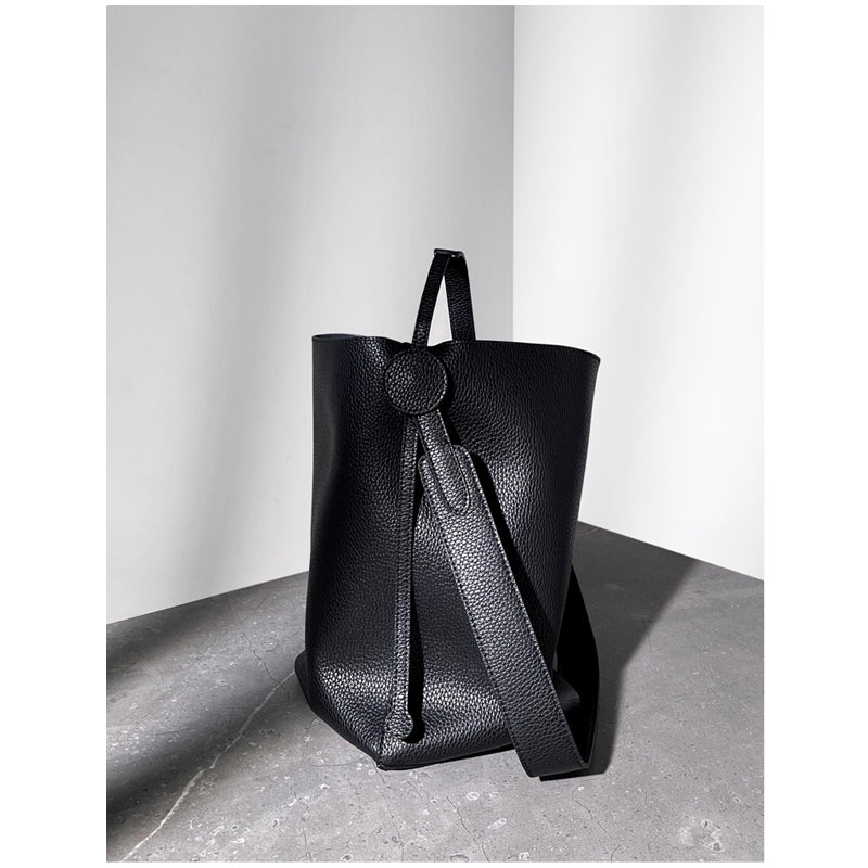 Minimalist Leather Bucket Bag