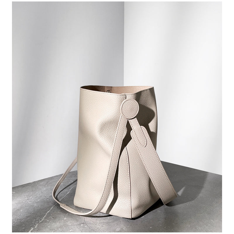 Minimalist Leather Bucket Bag