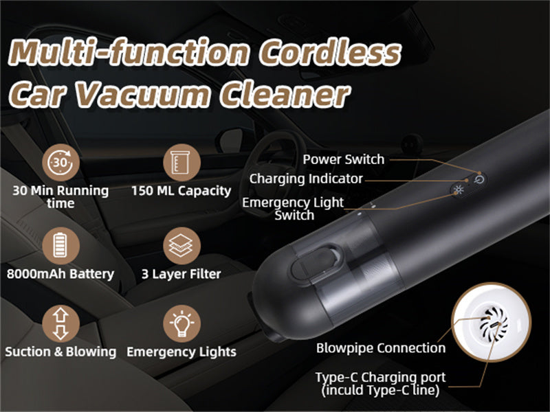 Multifunctional Car Vacuum Cleaner